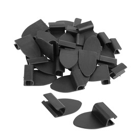 ACROPIX 29.5 x 49mm Universal Car Floor Mat Clips Fixing Grips Anti Slip Buckle Black - Pack of 30