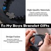 Alissl Cross Bracelet for Boys Teens Men Adjustable Blue Tiger