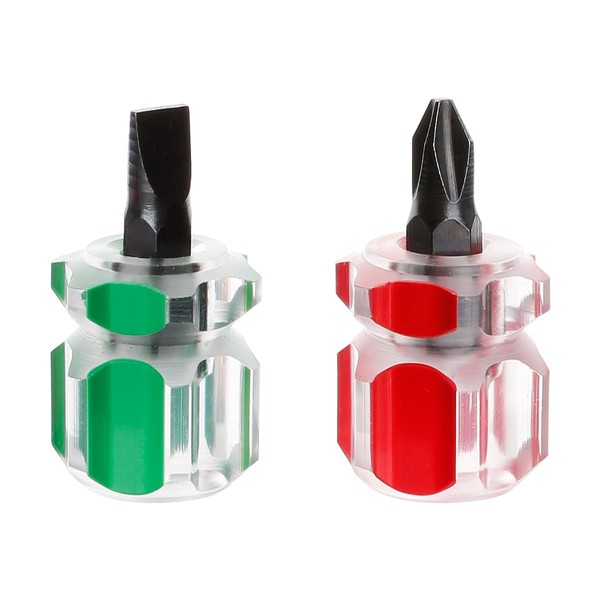 Lotsdonxia 2 Pcs Mini Screwdriver Set – Compact Phillips, one-Piece