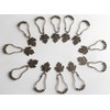 Leaf Shower Curtain Hooks for Bathroom - Rustproof Stainless Steel