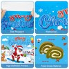 PERFQU 3 Pcs Merry Christmas Tablecloth - Xmas Cool Santa