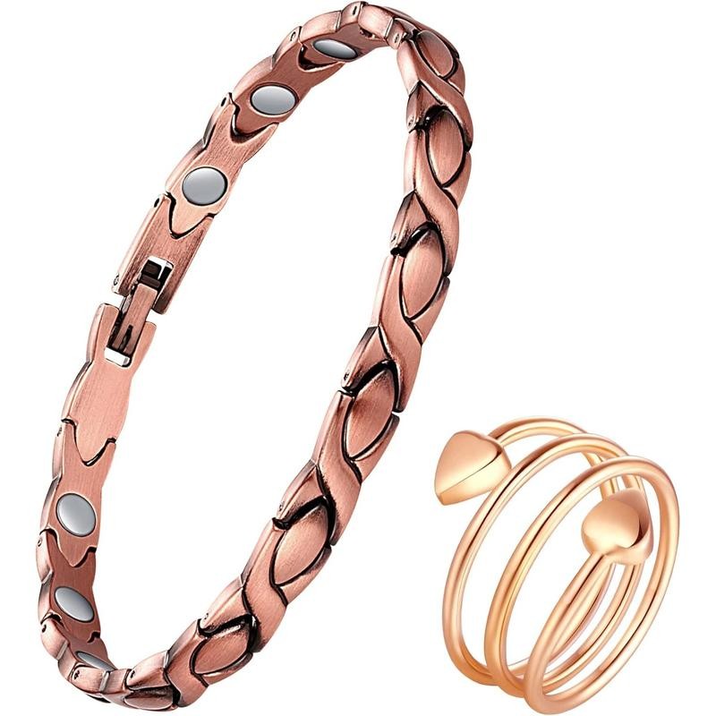 Copper Bracelet for Women Hand Forged 99.99% Pure Solid Copper