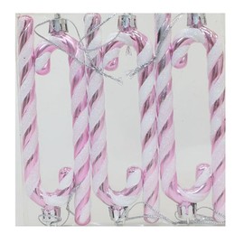 SHTGOI Pack of 6 Candy Canes Hanging 14 cm Christmas Candy Cane Decorative Ornament Plastic Christmas Tree Decoration Pendant Christmas Tree Decoration Pendant for Home Decoration Christmas Decoration