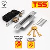 TSS British Standard Mortice Sash Lock Satin Chrome (Silver) 2.5"