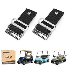 10L0L 2 Seat Golf Cart Rear Seat Bag Attachment Holder Bracket for Yamaha, EZGO, Club Car Golf Cart Models, Universal Bag Rack Strap Buckle 2 PCS
