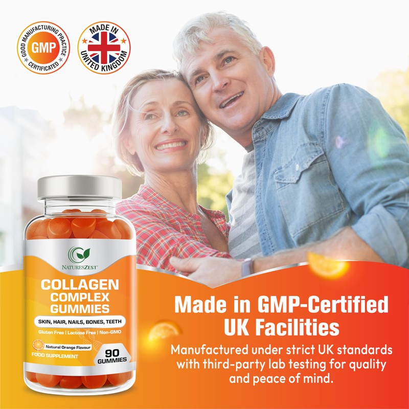 Collagen Complex Gummies for Women & Men, 500mg Collagen with