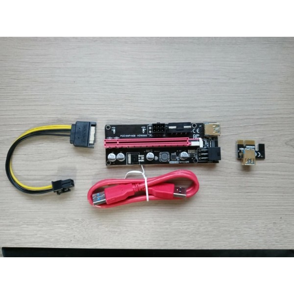 Unbranded PCE164P-N08 VER009S PCI-E X1 X16 Riser 6 Pin for