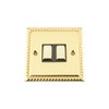 Light Switch Double 2 Gang - Polished Brass Georgian -