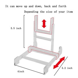 Artliving Two Part Adjustable Clear Acrylic Plastic Display Stand Easel (set of 5)