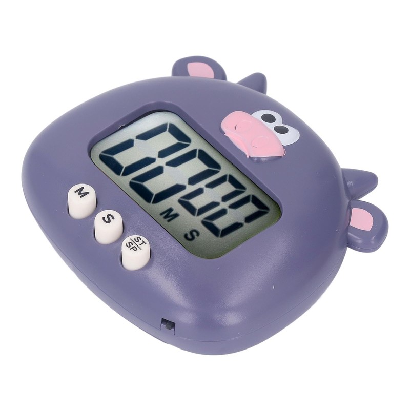 Luqeeg Cute Animal Digital Multi-Function Kitchen Timer, Purple