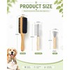 Angootao 3Pcs Natural Boar Bristle Brush Set for Short Haired