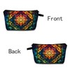 MoCaliduccious Mandala Printed Cosmetic Bag Vibrant Spiritual Design Makeup Organizer