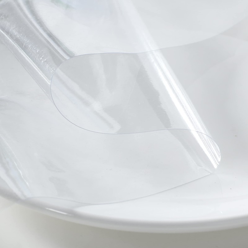 Obstal Clear Plastic Tablecloth 60 x 84 Inch, 100% Waterproof