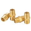 Breezliy 8 Pack Metals Brass Pipe Fitting Straight Connector Adapter,