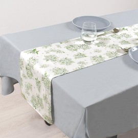 Style Decor W2604430 Table Runner, Reversible 100% Cotton, Scandinavian Fashionable, 11.8 x 82.7 inches (30 x 210 cm), Table Center, Jasmine, White