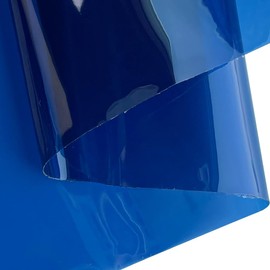 ONEART | 12 Gauge Clear Tinted Plastic Vinyl, 16"x48" See Through Vinyl Fabric-Navy Blue