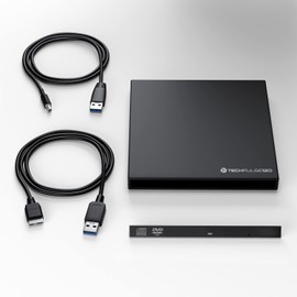 techPulse120 External USB 3.0 Drive Enclosure (Enclosure without Drive) Case Caddy for Slim 9.5 mm SATA Drives