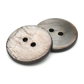 CRAFTMEMORE Shell Buttons 2 Holes Sewing Button DIY Crafts TG65 (18mm,12pcs,Black)