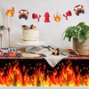 CC HOME 1Pc Fire Party Plastic Tablecloth 54 x 87