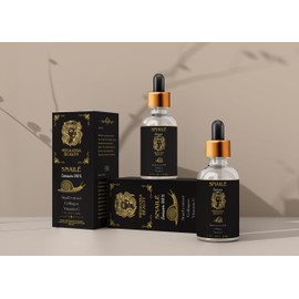 Snail mucus serum 96% with collagen and vitamin C for facial care