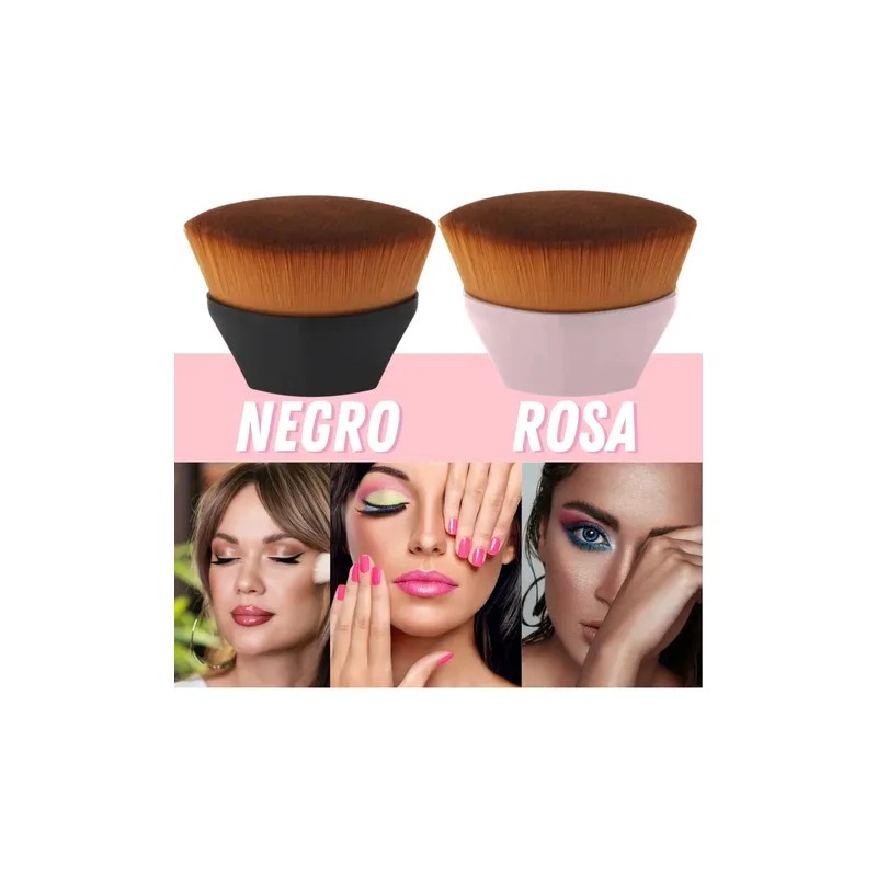 Brocha Facial Kabuki Plana Maquillaje Base Corrector Polvo