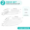 YAWSOUP Acrylic Corner Shower Shelves,Adhesive Shower Caddy Organizer for Bathroom
