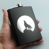 Portable Stainless Steel Hip Flask (Wolf)