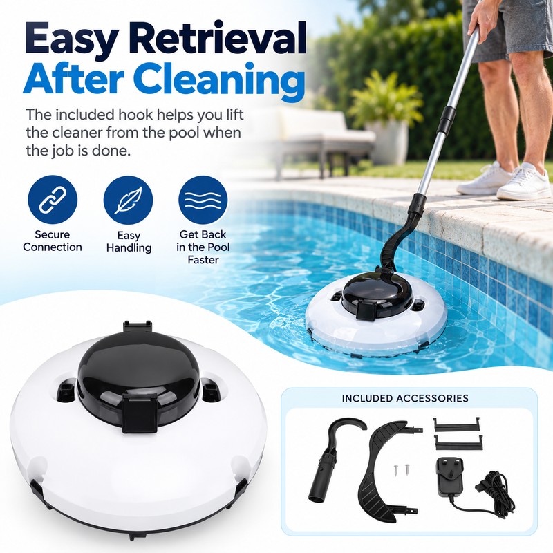 Cordless Robotic Pool Vacuum for Automatic Cleaning – Dual-Motor Smart