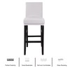 PiccoCasa Set of 2 Bar Stool Covers with Elastic Bottom,