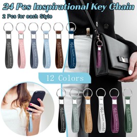 Landical 24 Set Christian Gifts Bulk Make Heaven Crowded Keychains Inspirational Card for Church Men Women Man of God Church(Neutral Color)