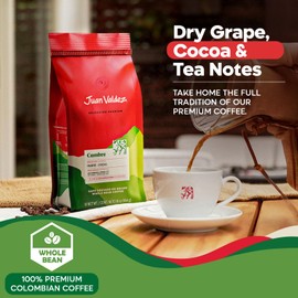 Juan Valdez Cumbre Whole Bean Coffee, Dark Roast 16 OZ - 100% Colombian Coffee - Expert Blend of Colombian Coffees with intense flavors and dry fruit notes