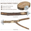 CZWESTC 8 Pieces Natural Wood Bird Perch Wooden Parrot Perch