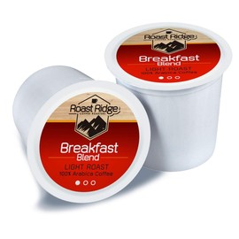 Roast Ridge Single Serve Coffee Pods Compatible with Keurig K Cup Brewers, Breakfast Blend, 100 Count