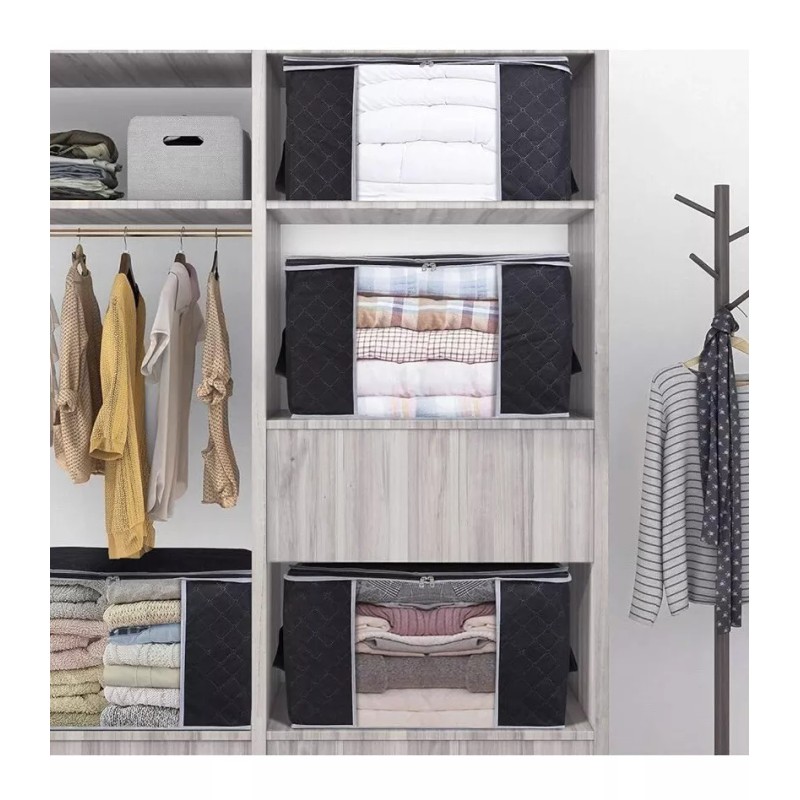 Lifewit 3PCS Large Capacity Clothes Storage Bag Organizer with Reinforced