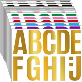 30 hojas de calcomanías grandes con letras de 340 piezas de barras autoadhesivas de 4 pulgadas, letras de alfabeto, letras de letras grandes, calcomanías coloridas del alfabeto para aula, ventana,