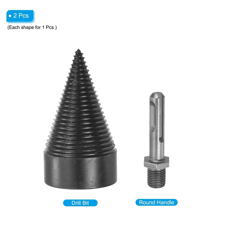 PATIKIL 50mm Firewood Log Splitter Drill Bit, Removable Drill Bits