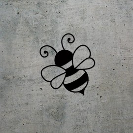 Transparent Decal Stickers of Cute Little Bee Illustration (Black) Premium Waterproof Vinyl Decal Stickers for Laptop Phone Accessory Helmet Car Window Mug Tuber Cup Door Wall D ANDSKUS000s12BL080322