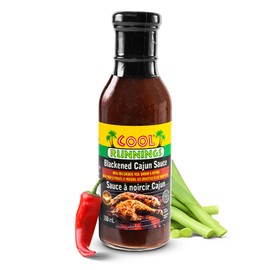 Cool Runnings USA Blackened Cajun Sauce, 350 ml - Bold and Smoky Louisiana-Style Marinade for Grilled Meats, Seafood, and Vegetables, Perfect for Short Ribs
