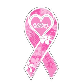 Ocean Series Aloha Honu Pink Ribbon Sticker