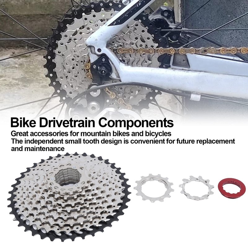 RiToEasysports 10 Speed Cassette 11-13-15-17-19-21-24-28-32-36T Lightweight Bicycle Freewheel Compatible with