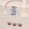 Insulated Lunch Bag Embroidered Bear Waterproof Leakproof Adjustable Straps Lunch