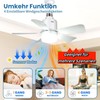 PKKP Ceiling Fan with Lighting, 72 W Adjustable 3 Speeds,