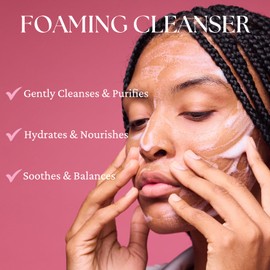 Hello Silky Foaming Cleanser with Watermelon, Papaya & Kakadu Plum Extracts | Gently Cleanses & Hydrates, Removes Impurities & Excess Oil, Soothes & Balances Skin | 120mL, Australian Made