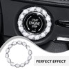 Bawkars Car Bling Push Start Button Cover, Crystal Rhinestone Engine