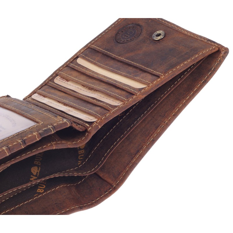 Greenburry Vintage Geldbörse Leder Männergeldbeutel braun