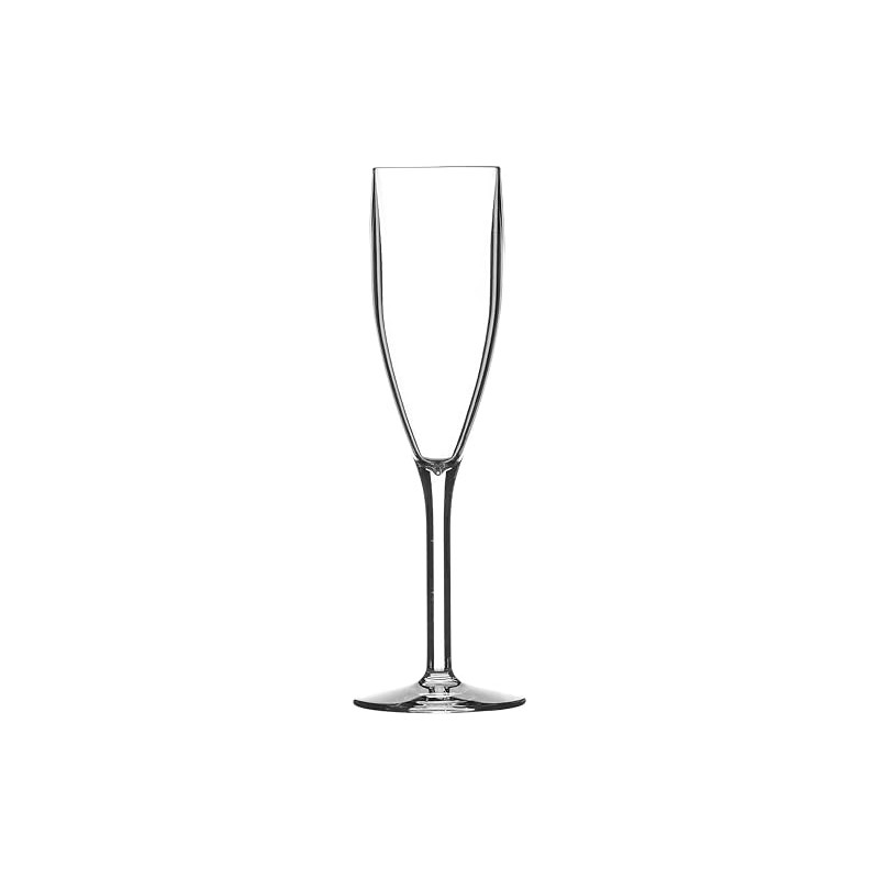 SECO 190ml Reusable Polycarbonate Champagne Flute/Glass, Pack of 6, Easy