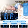 Large Digital Wall Clock with Remote Control 17.2" LED Large