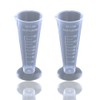 2PCS Measuring Cup, 50ml PP Plastic Graduated Beaker Transparent with
