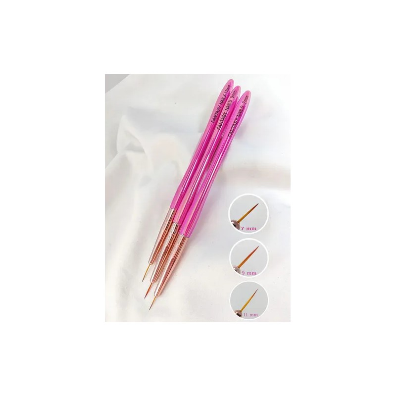 Set Pinceles Nail Art Fantasy Nails Liner Gel Uñas 3