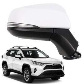 Liizoo Side Mirror for RAV4 2022 2023 Car Door Mirror Fits for Toyota RAV4 2019 2020 2021 Right Passenger Side | Power | Heated |Turning Signal |BSM |replace partslink TO1321384, TO1321388| WHITE (RH)